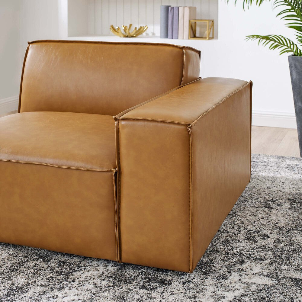 EEI-4493-TAN Restore Right-Arm Vegan Leather Sectional Sofa Chair by Modway