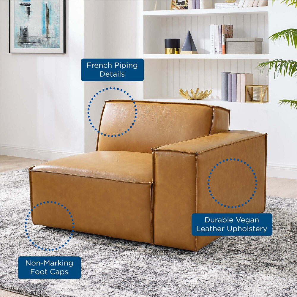 EEI-4493-TAN Restore Right-Arm Vegan Leather Sectional Sofa Chair by Modway