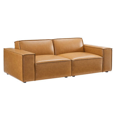 Modway EEI-4707-TAN Restore Vegan Leather Loveseat Tan