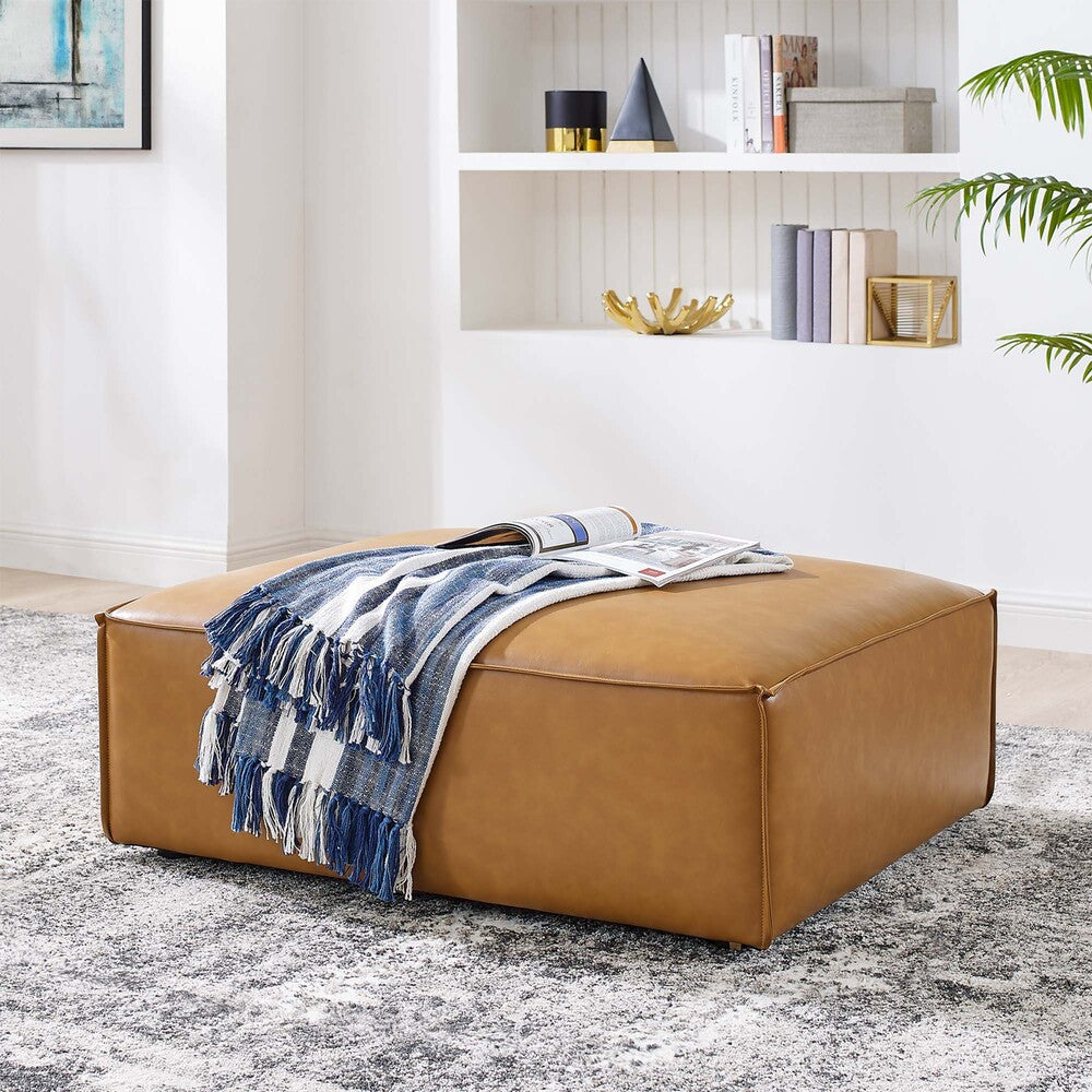 EEI-4496-TAN Restore Vegan Leather Ottoman by Modway
