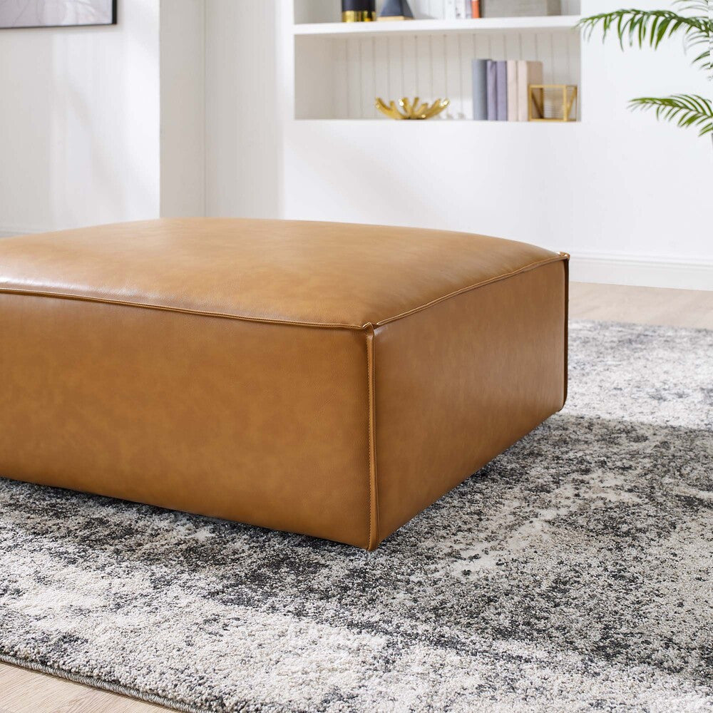 EEI-4496-TAN Restore Vegan Leather Ottoman by Modway