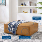 EEI-4496-TAN Restore Vegan Leather Ottoman by Modway