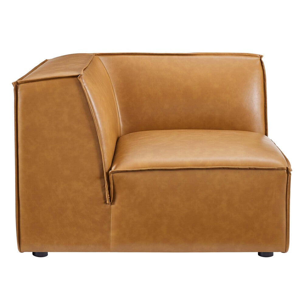EEI-4494-TAN Restore Vegan Leather Sectional Sofa Corner Chair by Modway