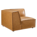 Modway EEI-4494-TAN Restore Vegan Leather Sectional Sofa Corner Chair Tan