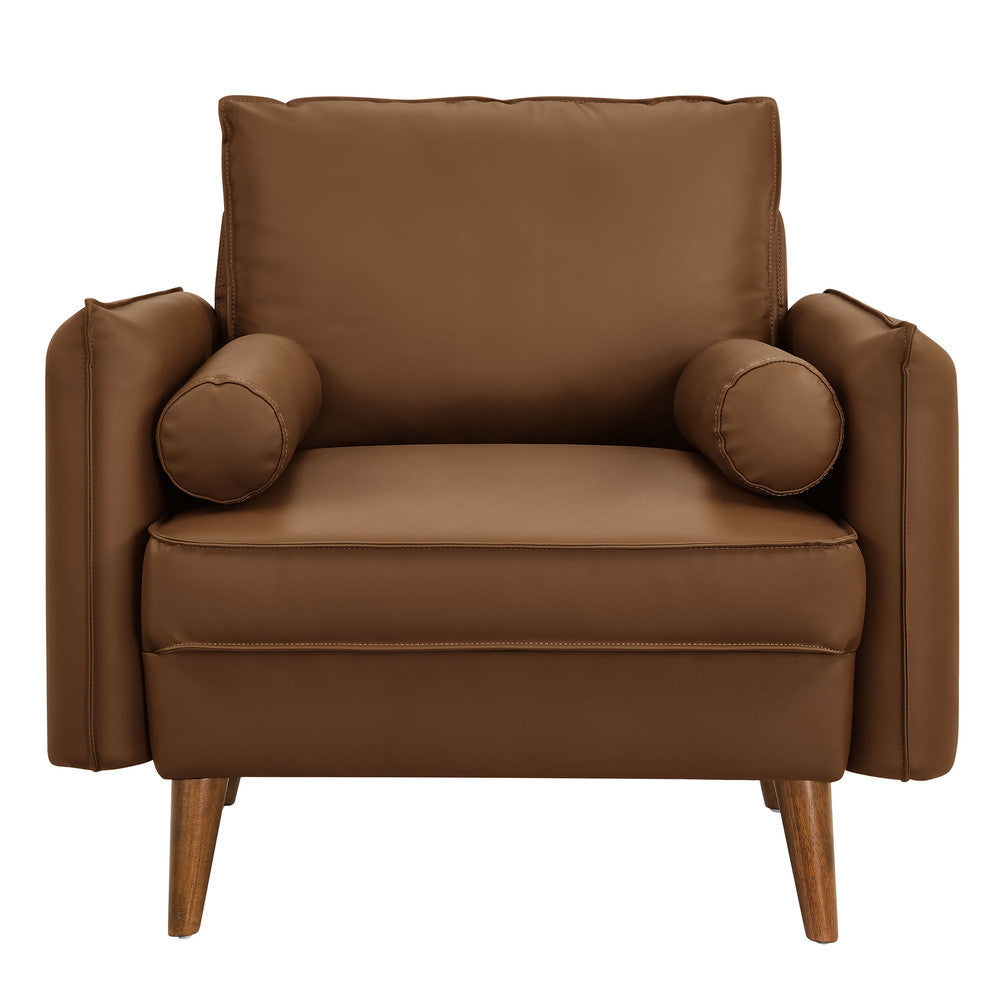 Modway Revive Upholstered Vegan Leather Accent Armchair by Modway-EEI-6973
