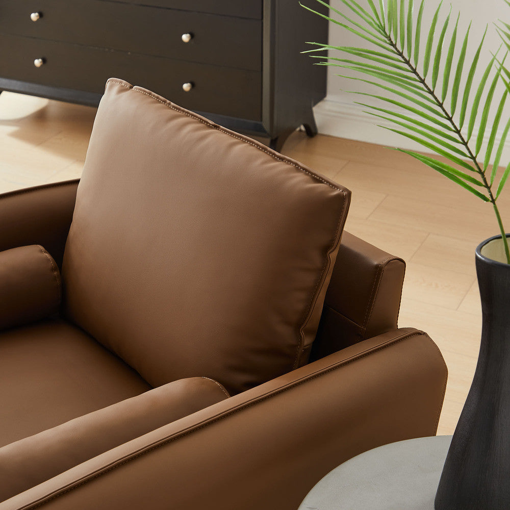 Modway Revive Upholstered Vegan Leather Accent Armchair by Modway-EEI-6973