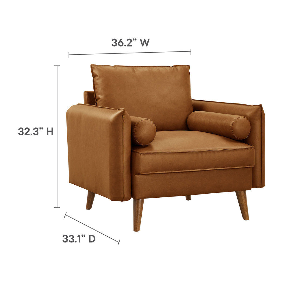 Modway Revive Upholstered Vegan Leather Accent Armchair by Modway-EEI-6973