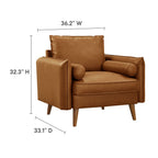 Modway Revive Upholstered Vegan Leather Accent Armchair by Modway-EEI-6973