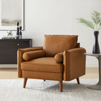 Modway Revive Upholstered Vegan Leather Accent Armchair by Modway-EEI-6973