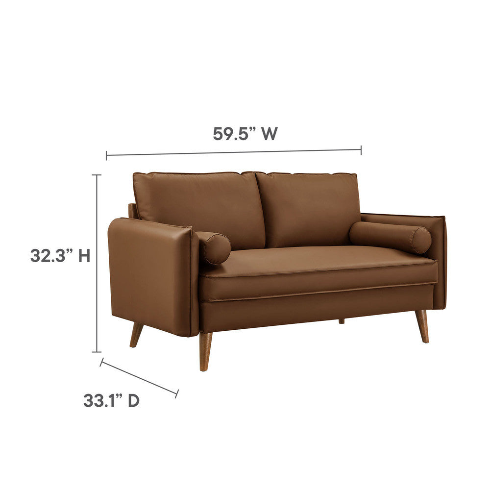 Modway Revive Upholstered Vegan Leather Loveseat by Modway-EEI-6974