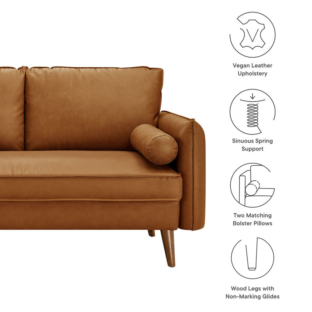 Modway Revive Upholstered Vegan Leather Loveseat by Modway-EEI-6974