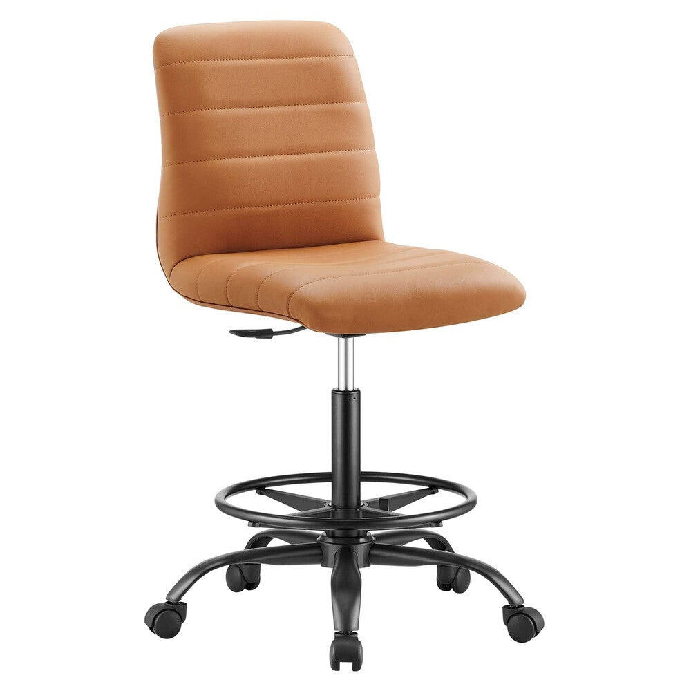 EEI-4978 Ripple Armless Vegan Leather Drafting Chair by Modway