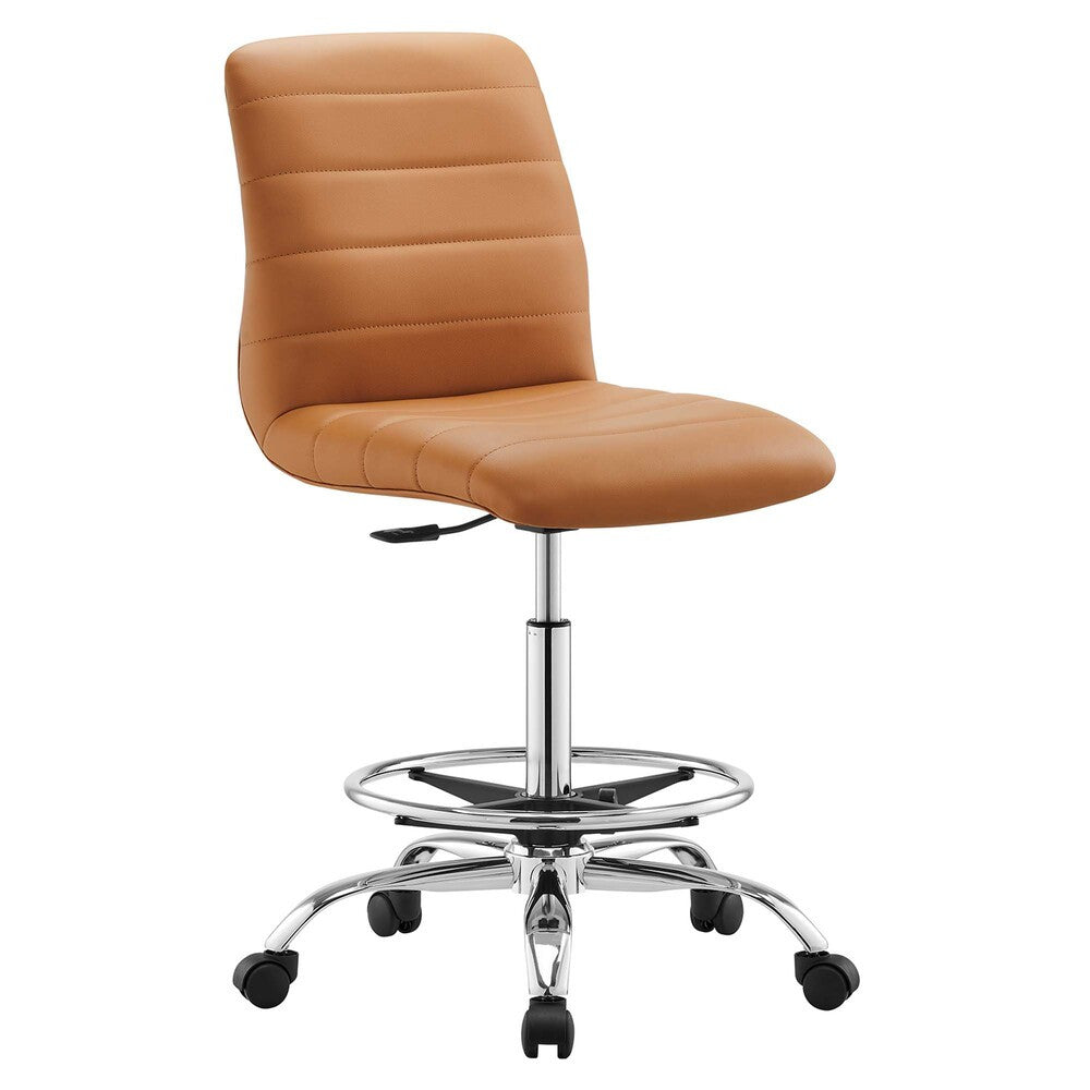 EEI-4980 Ripple Armless Vegan Leather Drafting Chair by Modway