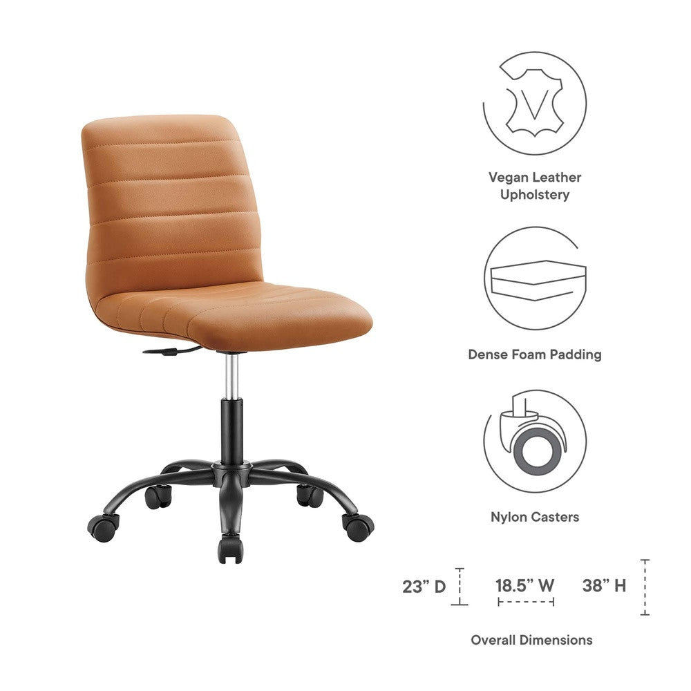 EEI-4974 Ripple Armless Vegan Leather Office Chair by Modway