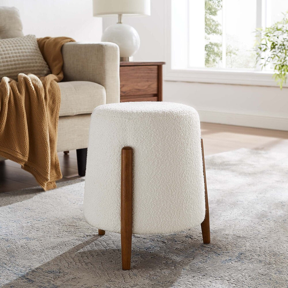 EEI-6686-CLO Riven Upholstered Boucle Fabric Ottoman by Modway