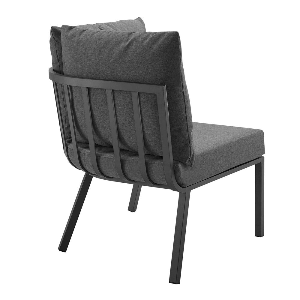 EEI-3781-SLA-CHA Riverside 2 Piece Outdoor Patio Aluminum Sectional Sofa Set by Modway