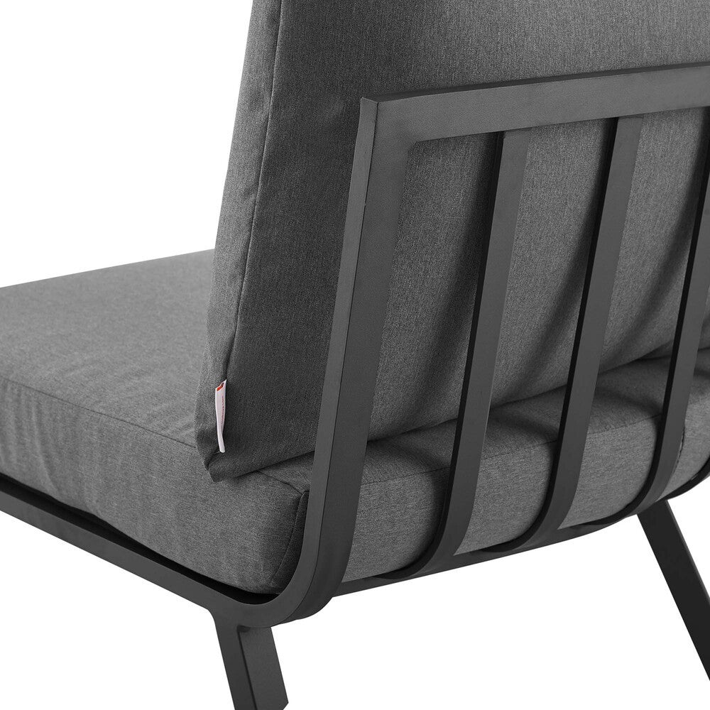 EEI-3792-SLA-CHA Riverside 5 Piece Outdoor Patio Aluminum Set by Modway