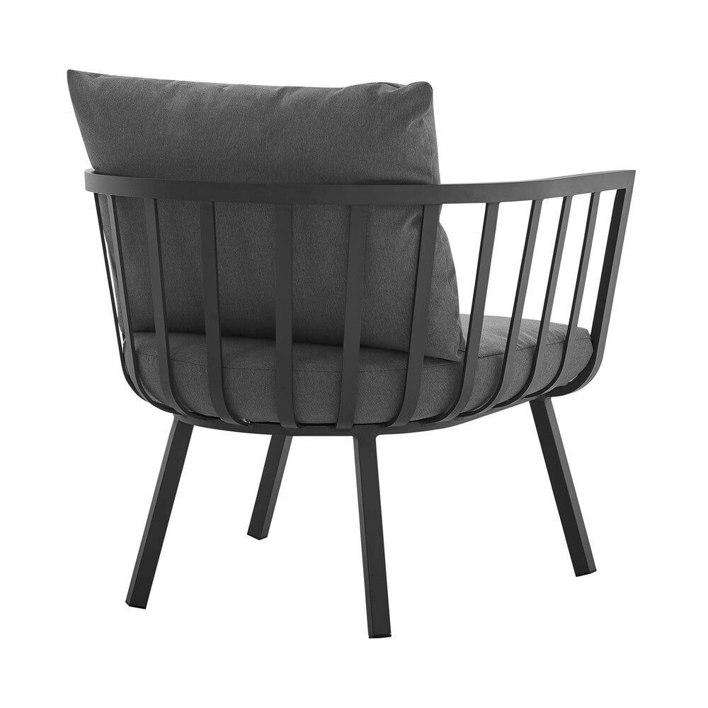 EEI-3792-SLA-CHA Riverside 5 Piece Outdoor Patio Aluminum Set by Modway