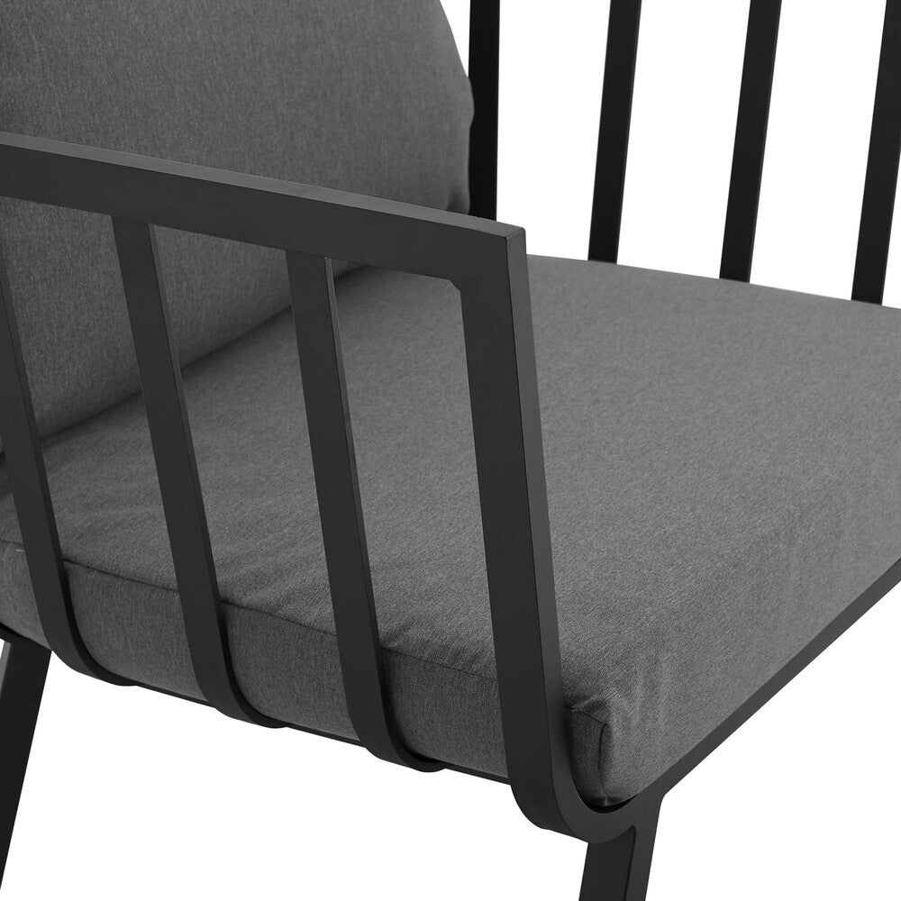 EEI-3792-SLA-CHA Riverside 5 Piece Outdoor Patio Aluminum Set by Modway