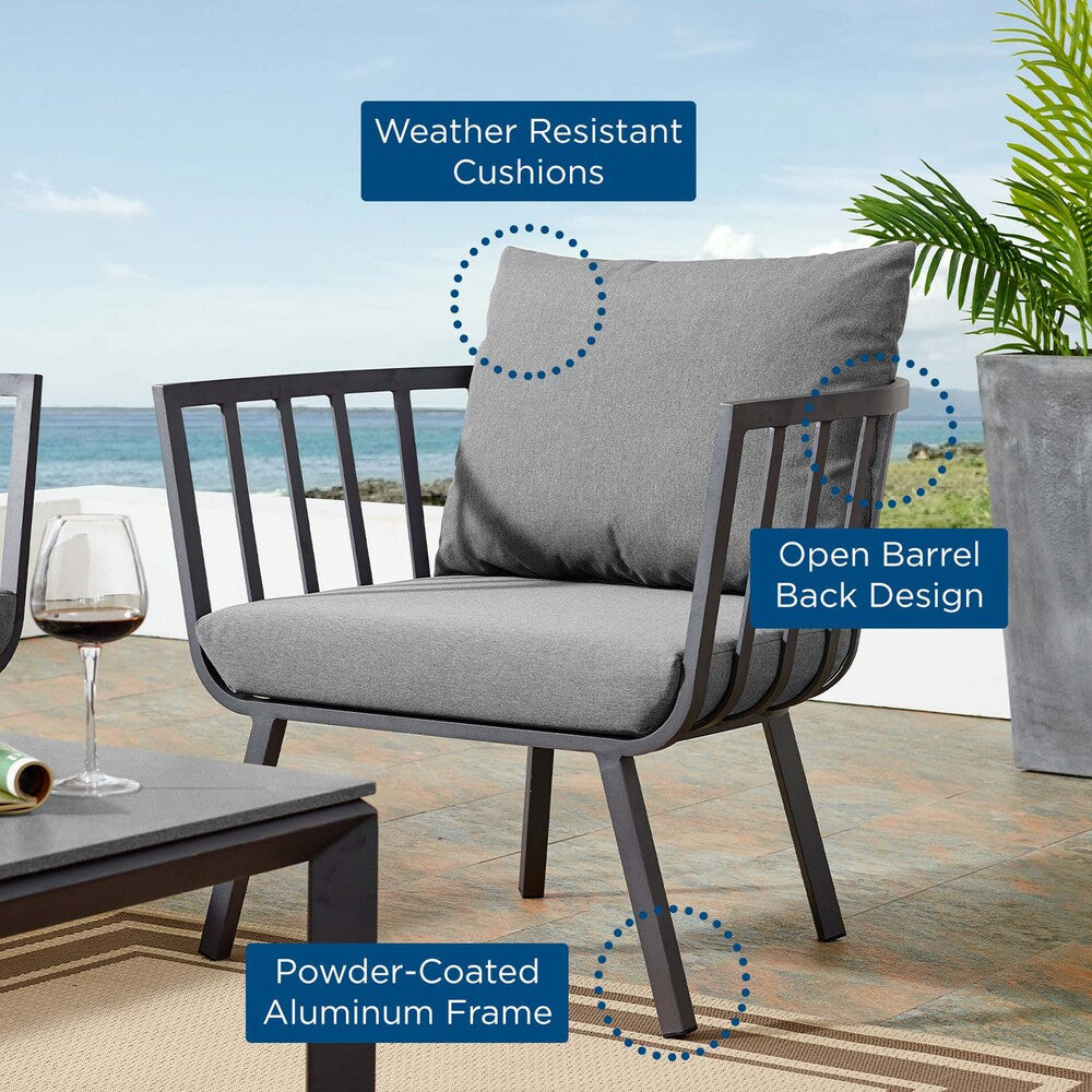 EEI-3566 Riverside Outdoor Patio Aluminum Armchair by Modway