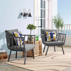 EEI-3960 Riverside Outdoor Patio Aluminum Armchair Set of 2 by Modway