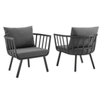 EEI-3960 Riverside Outdoor Patio Aluminum Armchair Set of 2 by Modway