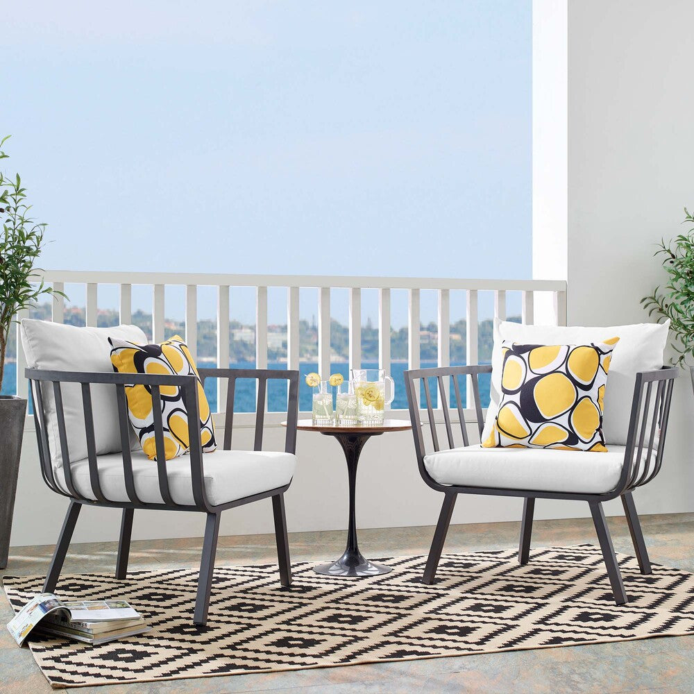 EEI-3960 Riverside Outdoor Patio Aluminum Armchair Set of 2 by Modway