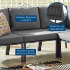 EEI-3567-SLA-CHA Riverside Outdoor Patio Aluminum Armless Chair by Modway