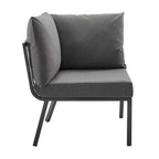 EEI-3569-SLA-CHA Riverside Outdoor Patio Aluminum Corner Chair by Modway