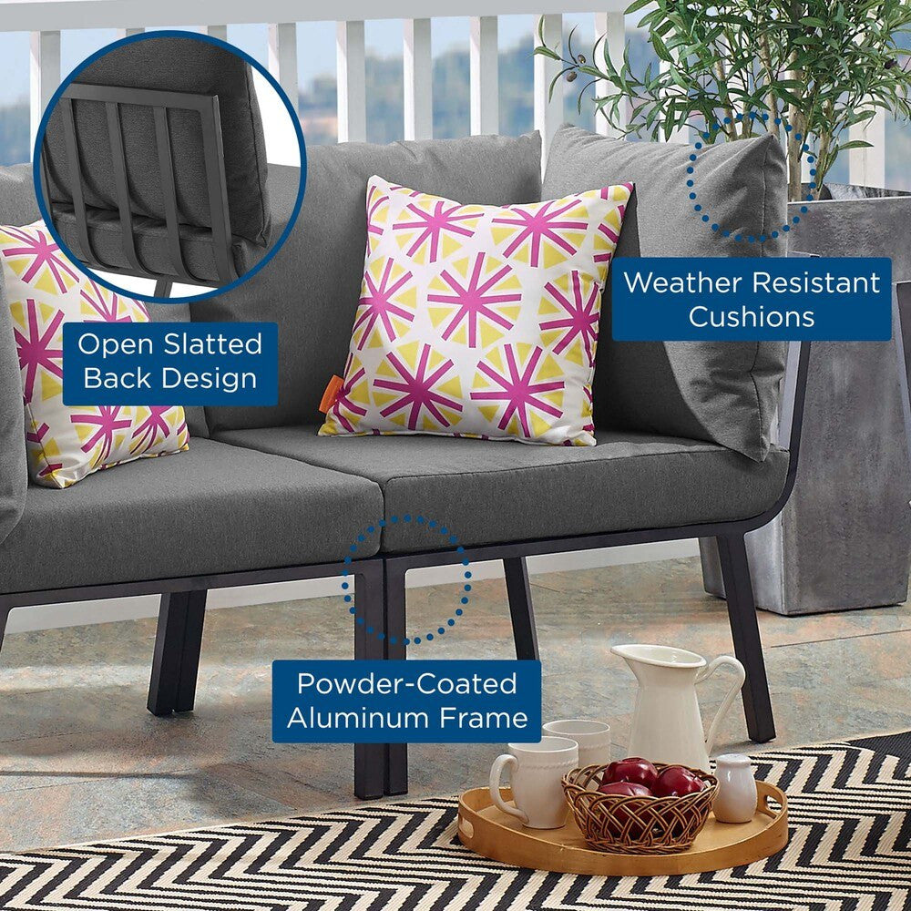 EEI-3569-SLA-CHA Riverside Outdoor Patio Aluminum Corner Chair by Modway
