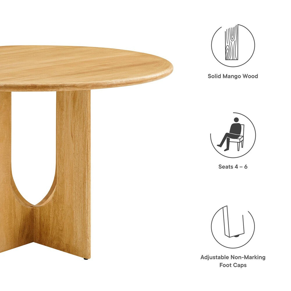 EEI-6592 Rivian Round 48" Wood Dining Table by Modway