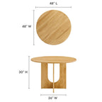 EEI-6592 Rivian Round 48" Wood Dining Table by Modway