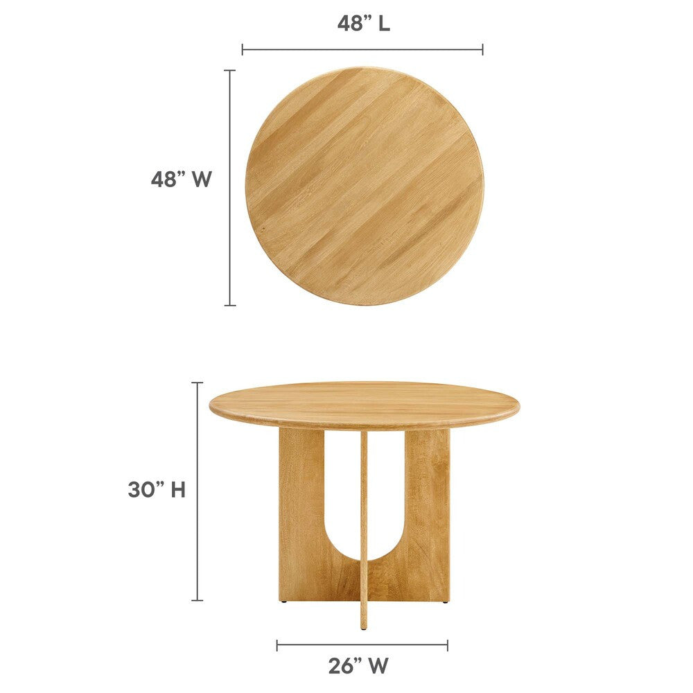 EEI-6592 Rivian Round 48" Wood Dining Table by Modway