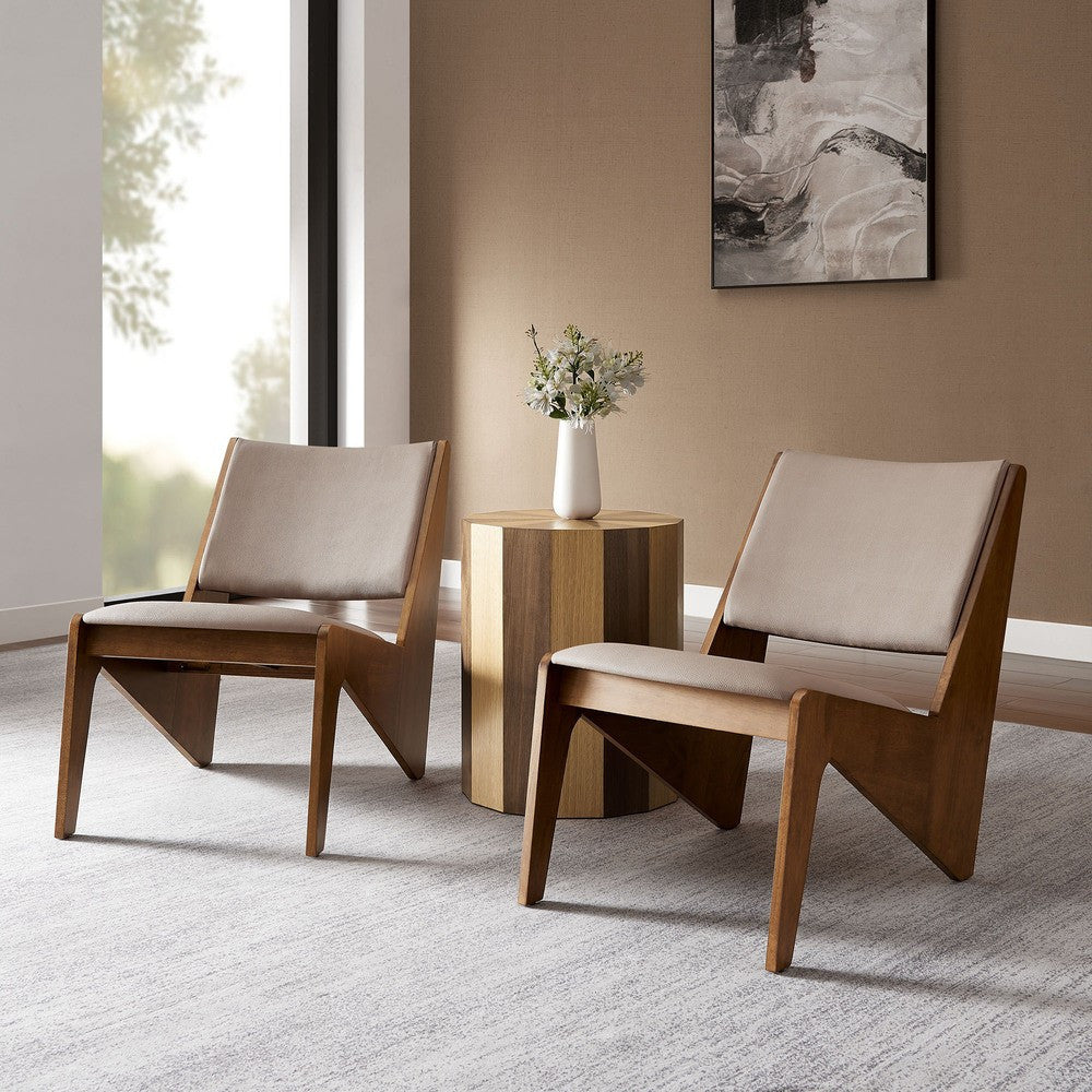 EEI-6922 Rylina Vegan Leather Accent Chairs Set of 2 by Modway