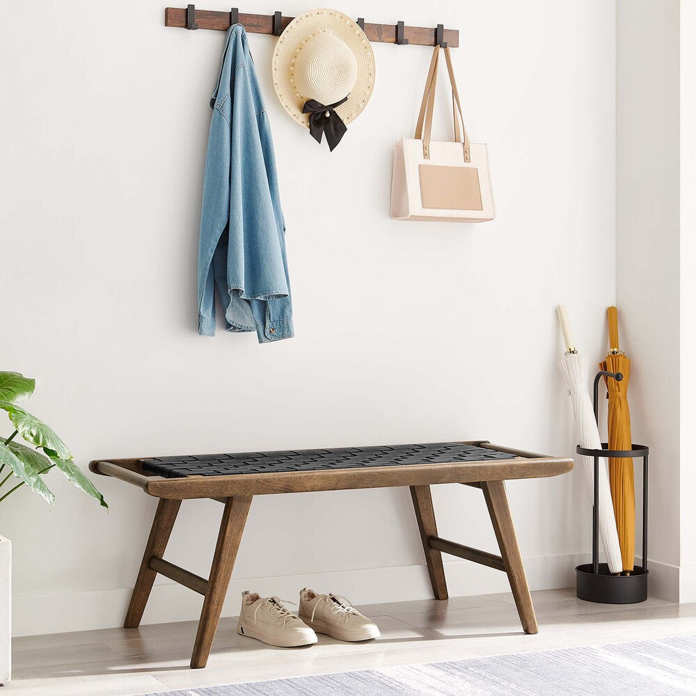 EEI-6551 Saoirse 47" Faux Leather Wood Bench by Modway