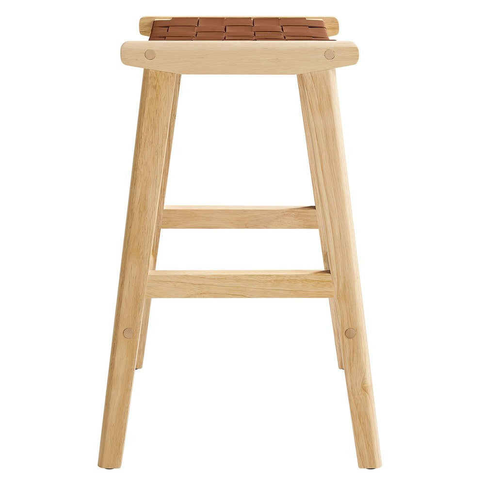EEI-6547 Saoirse Faux Leather Wood Counter Stool Set of 2 by Modway
