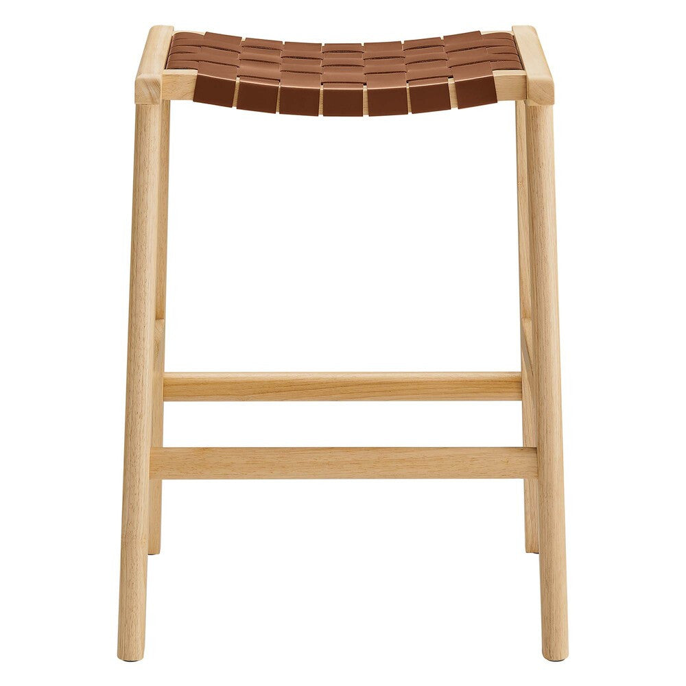 EEI-6547 Saoirse Faux Leather Wood Counter Stool Set of 2 by Modway