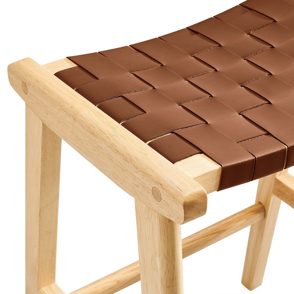 EEI-6547 Saoirse Faux Leather Wood Counter Stool Set of 2 by Modway