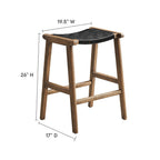 EEI-6547 Saoirse Faux Leather Wood Counter Stool Set of 2 by Modway