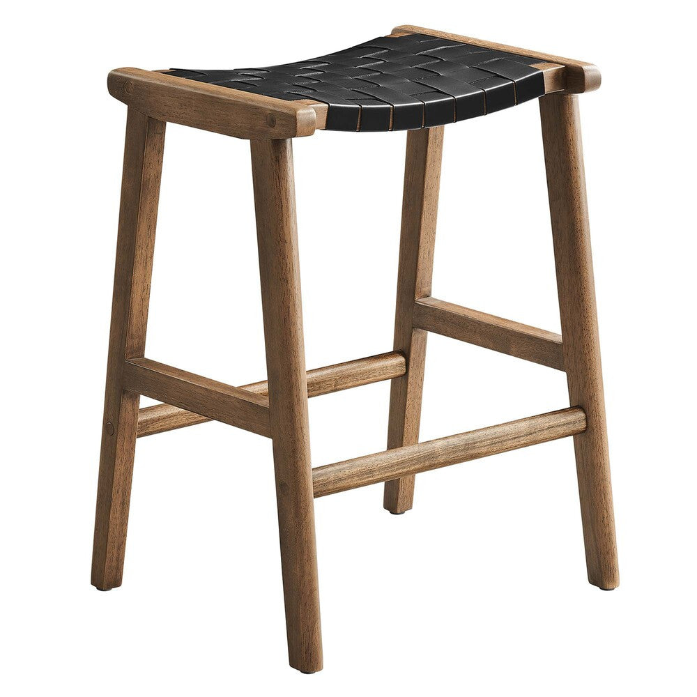 EEI-6547 Saoirse Faux Leather Wood Counter Stool Set of 2 by Modway