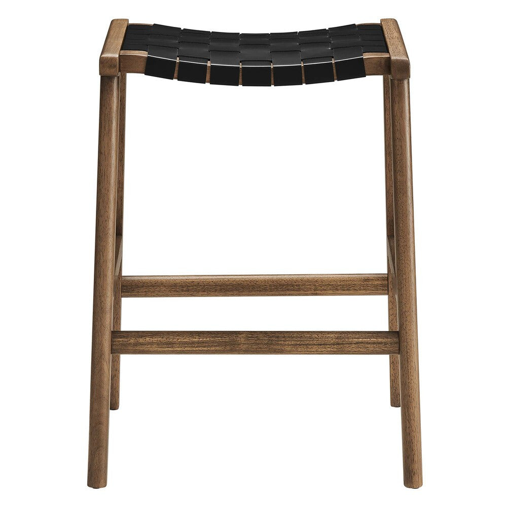EEI-6547 Saoirse Faux Leather Wood Counter Stool Set of 2 by Modway