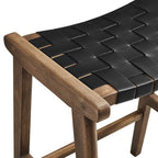 EEI-6547 Saoirse Faux Leather Wood Counter Stool Set of 2 by Modway