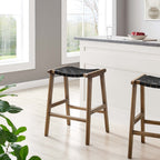 EEI-6547 Saoirse Faux Leather Wood Counter Stool Set of 2 by Modway