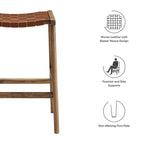 EEI-6547 Saoirse Faux Leather Wood Counter Stool Set of 2 by Modway