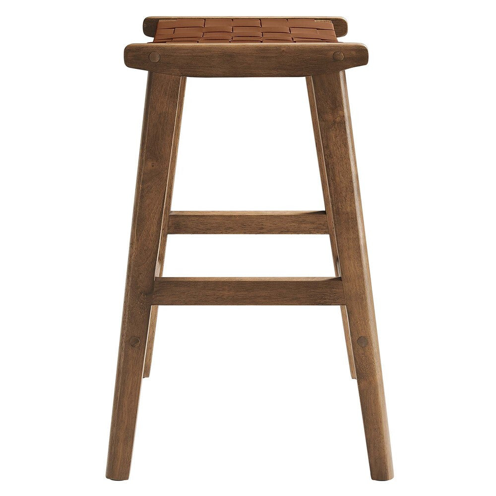 EEI-6547 Saoirse Faux Leather Wood Counter Stool Set of 2 by Modway
