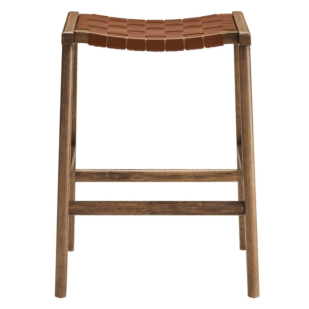 EEI-6547 Saoirse Faux Leather Wood Counter Stool Set of 2 by Modway