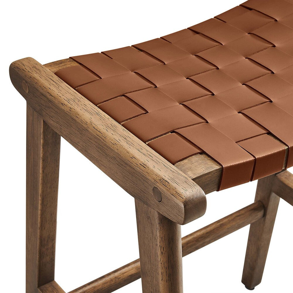 EEI-6547 Saoirse Faux Leather Wood Counter Stool Set of 2 by Modway