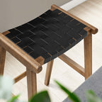 EEI-6549 Saoirse Leather Wood Bar Stool Set of 2 by Modway