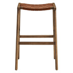 EEI-6549 Saoirse Leather Wood Bar Stool Set of 2 by Modway