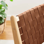 EEI-6544 Saoirse Leather Wood Dining Side Chair Set of 2 by Modway